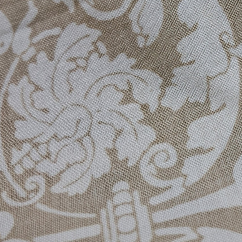 Neutral Damask Floral Fabric Piece Sewing‎ Quilting Craft Material